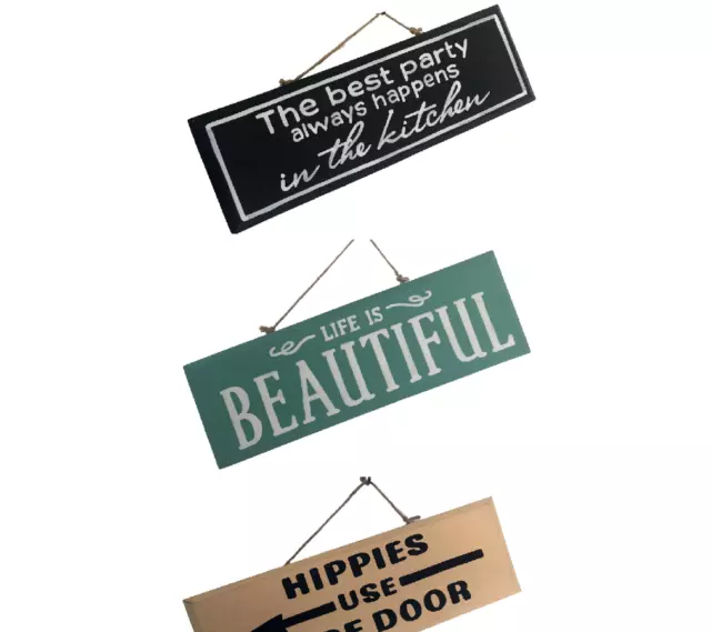 Inspirational Quote Small Wooden Plaque Vintage Wall Hanging Shabby Chic Sign