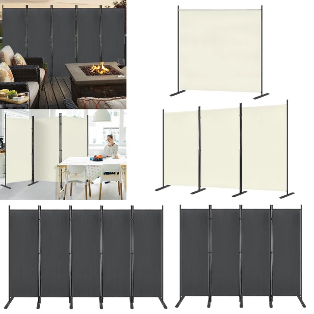 Stellwand Beige Anthrazit Paravent Raumteiler Trennwand Blickdicht Sichtschutz #