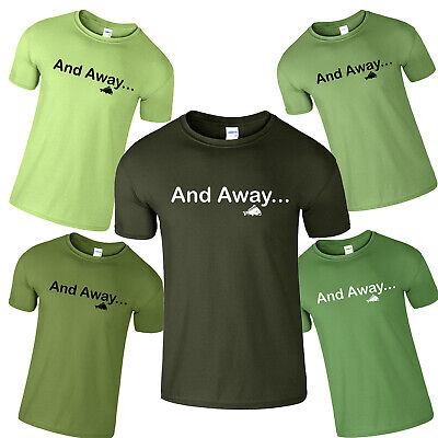 And Away Funny Slogan T-shirt Gone  Joke Fishing Fisherman Paul Mens Kids Adults
