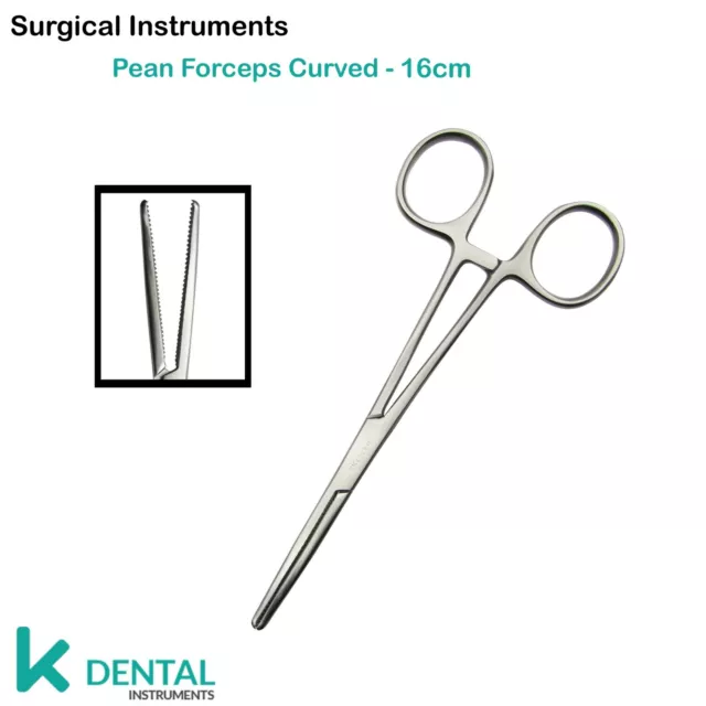 Cirugía Pinzas Hemostática Pean Curva 16cm Artery Clamp Locking Surgical Forceps