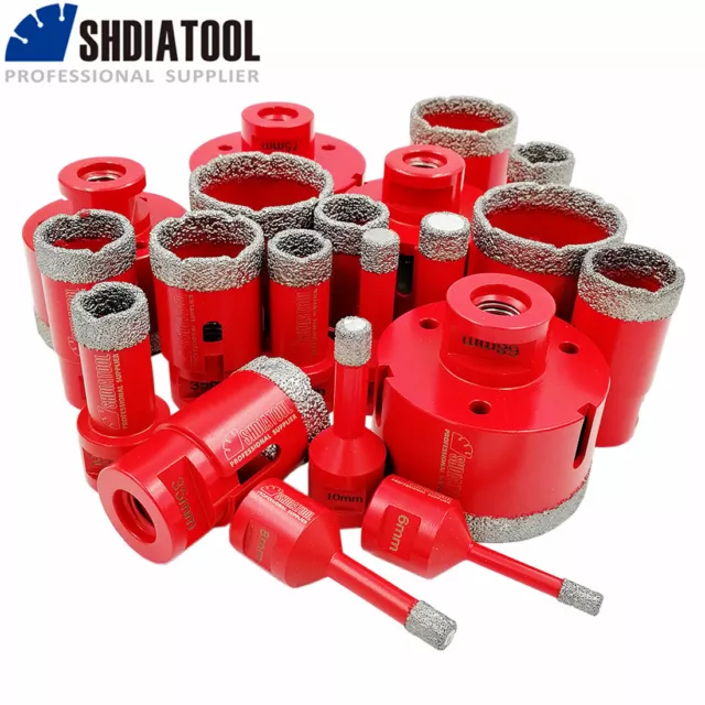 Dry Diamond Drilling Core Bits 6mm-75mm Hole Saw Cutter for Ceramic Tile M14