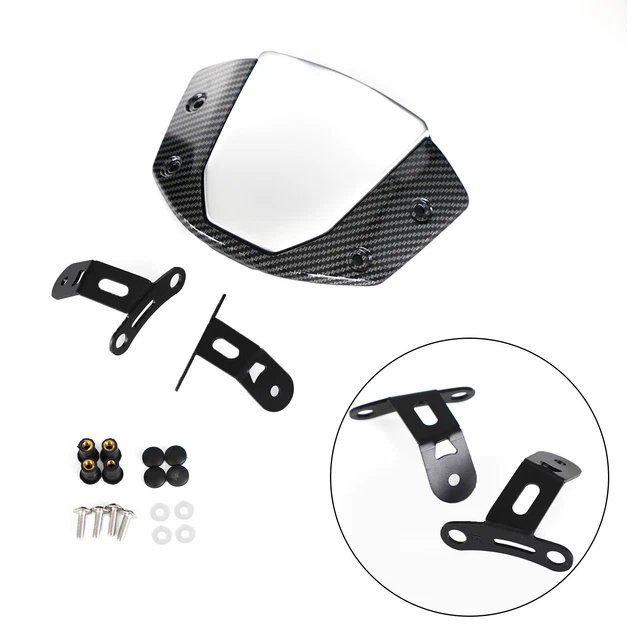 Parabrezza Moto In ABS Per CB650R (2019-2023) E CB1000R (2018-2020): Deflettore Carenatura, 21,2x15,4 Cm, Nero/Blu/Rosso