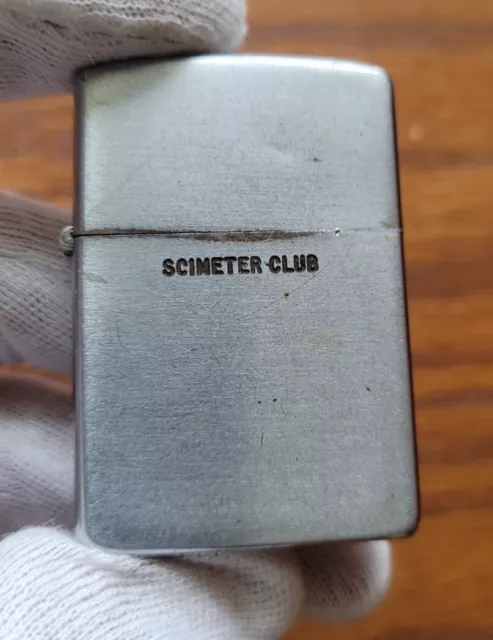 1953 Steel Case Zippo Lighter Scimeter Club