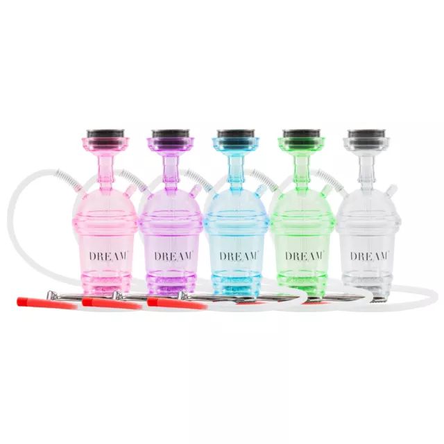 DREAM CUP HOOKAH Set with LED Lights Mini Portable Acrylic Shisha