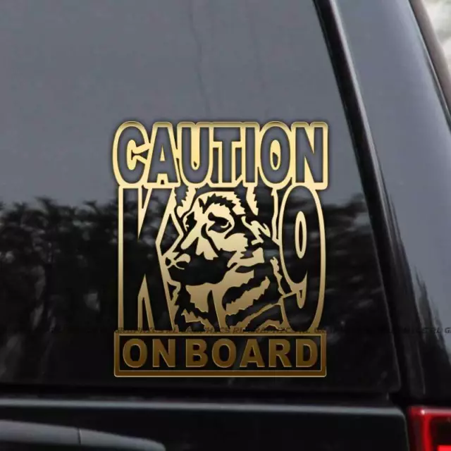 Caution K9 Unit on Board Police Dog Decal Sticker German Shepard Car Window