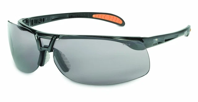 UVEX PROTEGE SAFETY Glasses, Black Frame Anti-fog Gray Lens, Made