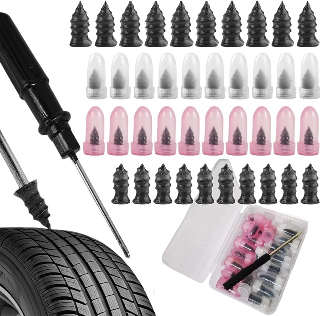 Kit Riparazione Pneumatici - 2 Sigillanti Per Auto, Moto, Bici | Con Bocchetta E Raschietto, Rapido E Efficace - Foto 2