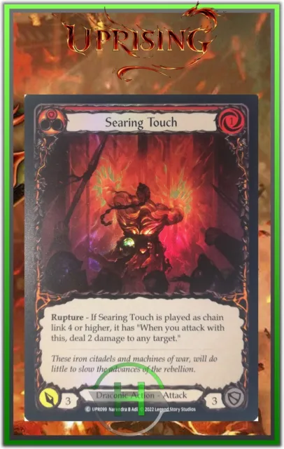 Searing Touch Red Rainbow Foil - FAB:Uprising - UPR099 - Carte Anglaise