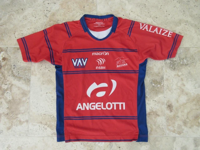 Maillot rugby ASBH BEZIERS porté n°20 LNF vintage Proact home shirt L | UK