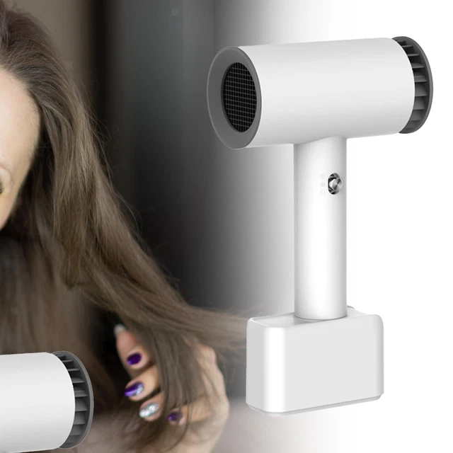 with Stand Cordless Hair Dryer US Adapter Hot Cold Wind Household Compact