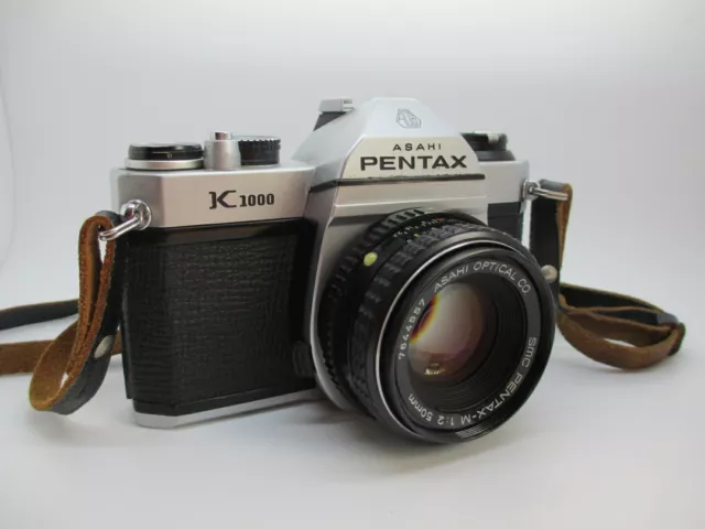 Pentax K 1000 35mm SLR Film Camera with 50mm Lens Manual Focus WORKING GREAT!!