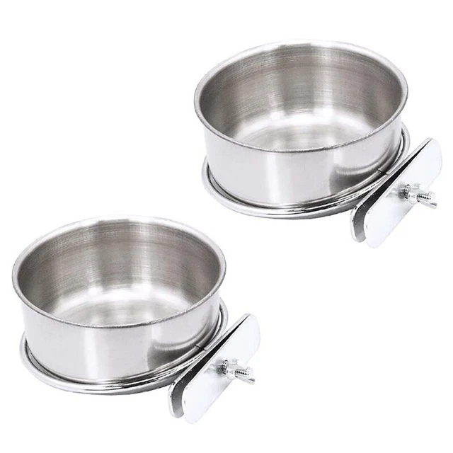 4X(2Er Pack VogelkäFig Futter Wasserspender Papageienfutter Teller VogelhäUsch5)
