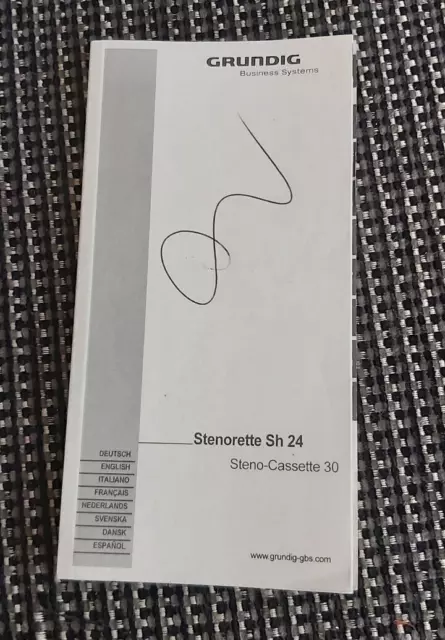 Grundig SH24 Dictaphone Stenorette Sh 24 Instruction Manual