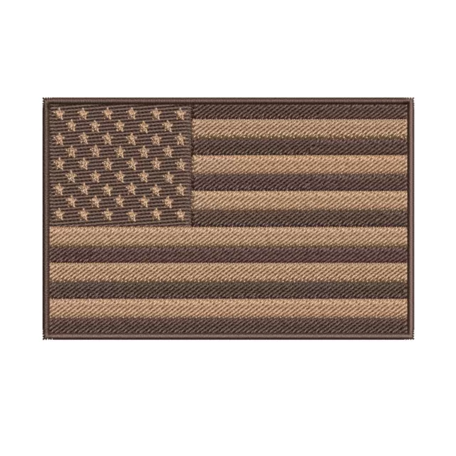 AMERICAN FLAG PATCH - US DESERT TAN SUBDUED SHOULDER USA embroidered iron-on