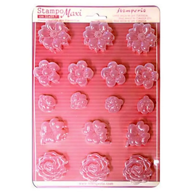 Stamperia Soft Maxi Mould / Mold A4 21cm x 29.7cm - Flower & Ladybugs  K3PTA414