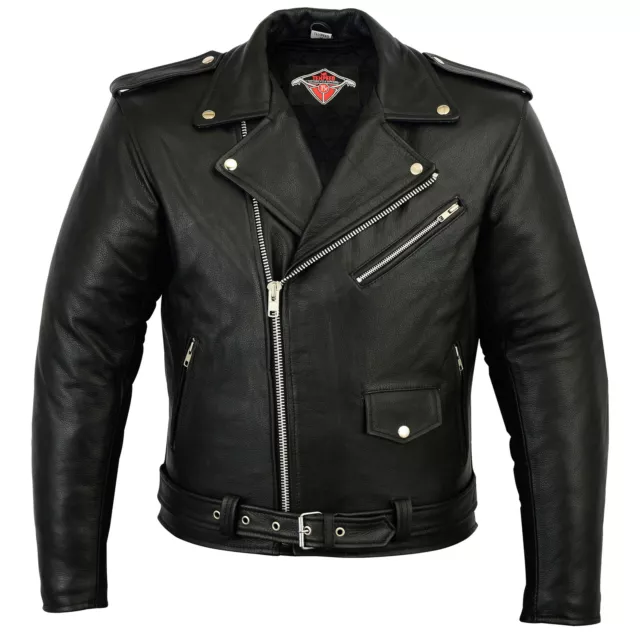 Leder Brando Motorradjacke Marlon Biker Motorrad mit Original CE Rüstung 2