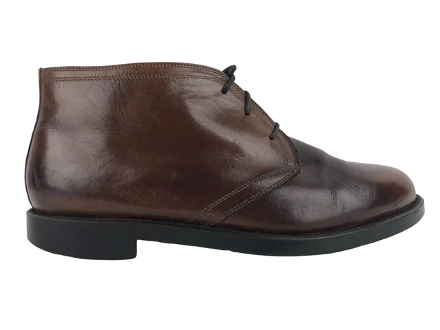 Francisco‎ Mens Brown Leather Almond Toe Lace Up Chukka Boots Size 10 D Francisco Mens Brown Leather Almond Toe Lace Up Chukka Boots  main image 3