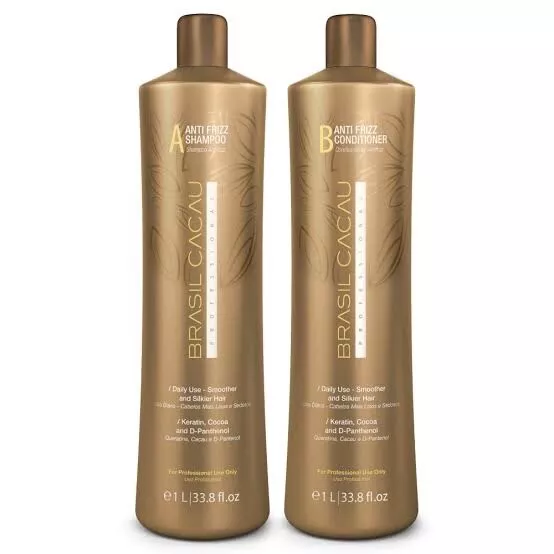 Brasil Cacau Anti Frizz Shampoo & Conditioner 1000ml Duo Brazilian Keratin Brazi