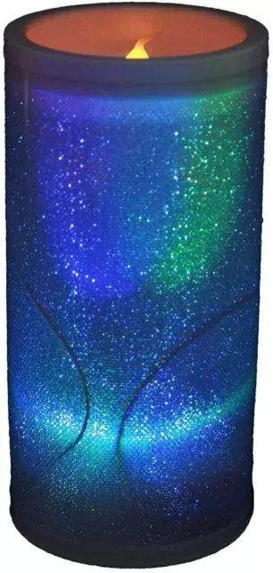 HAAC LED Kerze Ledkerze Lampe Leuchte mit Glitter Farbwechsel Regenbogen 10 cm 3