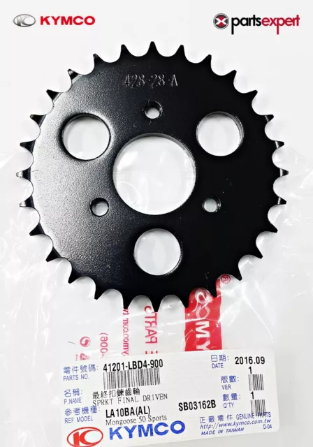 NEUF OEM KYMCO COURONNE ARRIERE (428-28) KXR 50 90 / MAXXER 50 90 / Mongoose 90