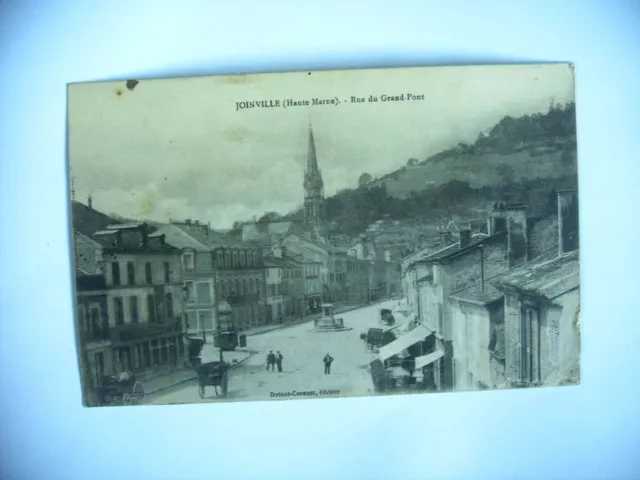 CPA joinville haute marne rue du grand pont début 1900
