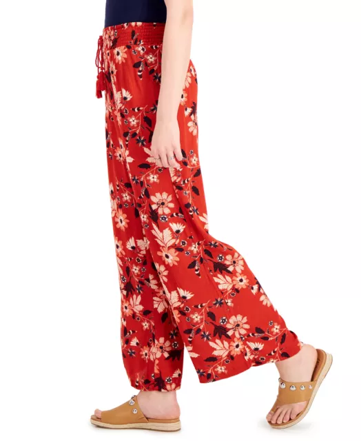 Style & Co Womens Printed Smocked-Waist Wide-Leg Pants (X-Large, Moroccan Spice) 3