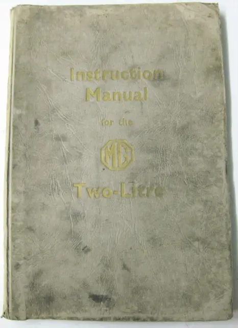 MG Two Litre Car Owners Workshop Manual 1937 #4855-8/37/1m