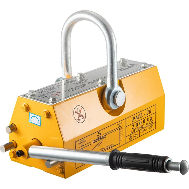 VEVOR 4400lb/2000KG Steel Magnetic Lifter Heavy Duty Magnet Lift Hoist Crane