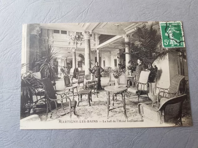 CPA / Carte postale ancienne - MARTIGNY-LES-BAINS le hall de l'hôtel intern (88)