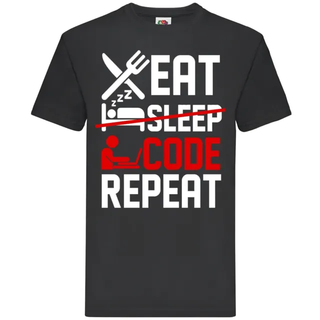 T-shirt Eat Sleep Code Repeat It Coder