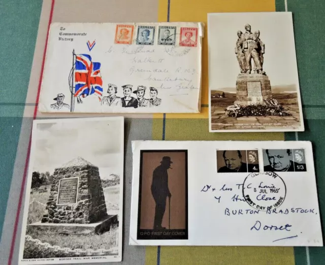 Ww2 Memorials Commando Kokoda Trail 1947 Fdc Southern Rhodesia Churchill #12