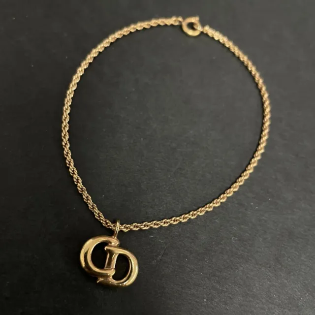 Christian Dior CD Logo Gold Tone Bracelet /1J2198