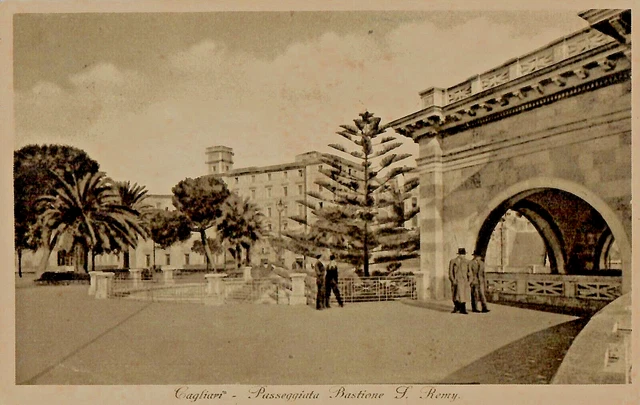 Cagliari -  Passeggiata Bastione S. Remy - 1937