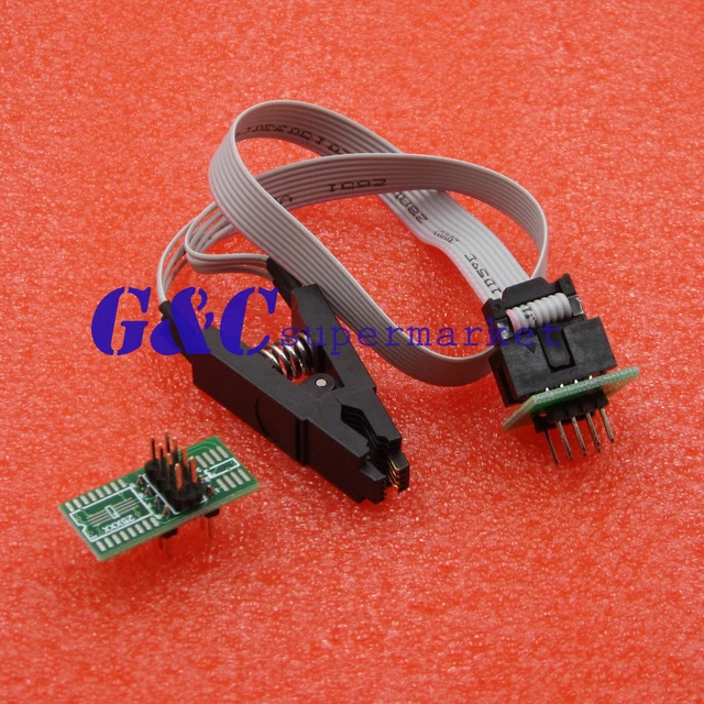 Módulo Programador USB BIOS Flash EEPROM DE CALIDAD A + + + Clip De Prueba Soic8 Sop8