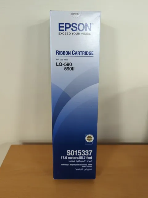 Cartucho de cinta genuino Epson S015337 para impresora LQ-590 NUEVO EN CAJA nuevo en caja nuevo