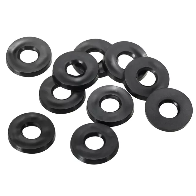 M5 Rubber Flat Washer, 16 Pack 5mm ID 11mm OD Sealing Spacer Gasket Ring,Black