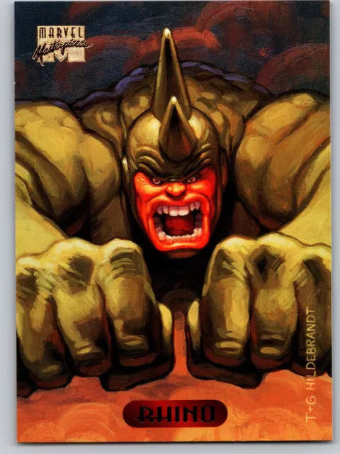 #100 Rhino 1994 Fleer Marvel Masterpieces Greg and Tim Hildebrandt