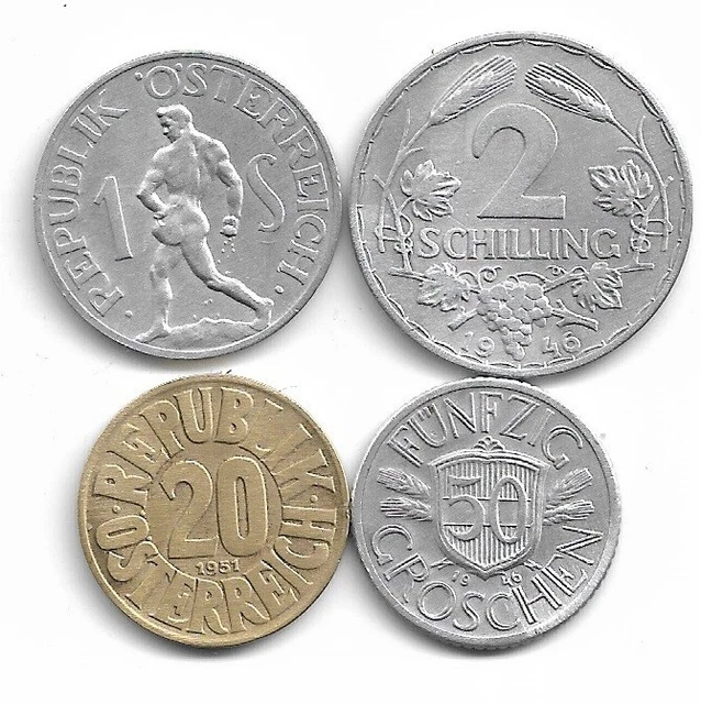 C113 . Autriche . Lot De 4 Pieces .
