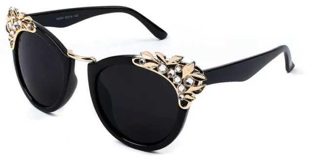 Fashion Luxury Rhinestone Cat Eye Sunglasses Women Designer Mirror Lens Eyewear