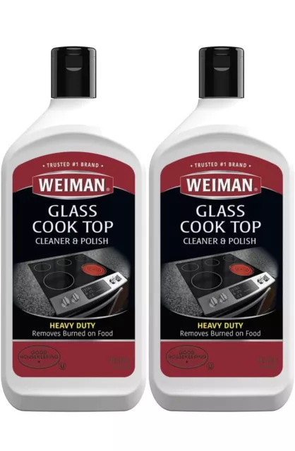 2-Pack~ WEIMAN Glass Ceramic Stove Range COOK TOP DAILY CLEANER Polish &  Protect