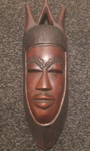 Large Vintage Tribel African Wood Mask Africa Art 17"