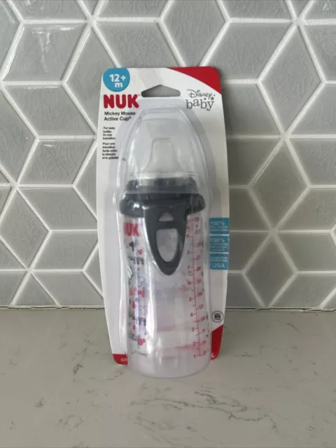 Nuk Disney Mickey Mouse 10oz Active Cup w Soft Silicone Spout 12m+ Leakproof