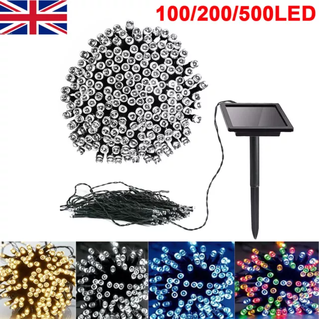 Waterproof 20-500 LED Solar Power Battery String Fairy Lights Outdoor Garden UK