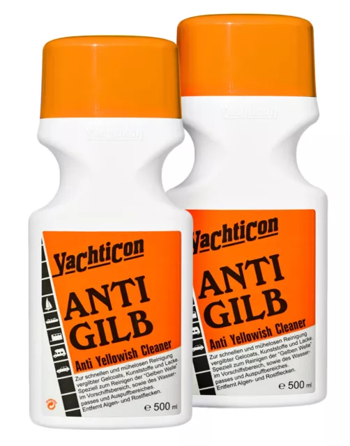 Yachticon Anti Gilb Boot Reiniger Entferner - 2 Flaschen zu je 500ml = 1 Liter