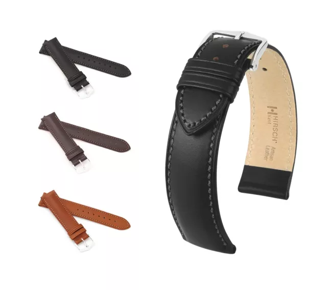 HIRSCH XS Italian Calfskin Watch Band "Kent", 14-18 mm, 3 colors, new!