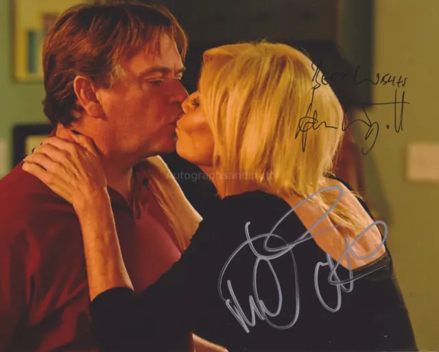 Adam Woodyatt & Michelle Collins HAND SIGNED 8x10 Photo Autograph, Eastenders B