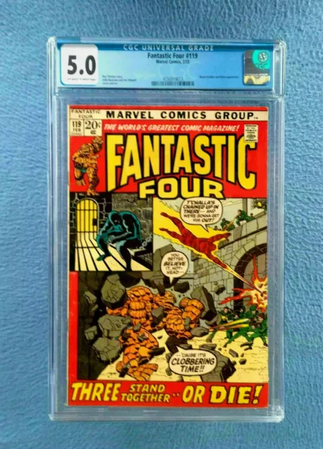 Fantastic Four #119 Cgc 5.0 Vg/Fine Off-White/White Pages Marvel Comics