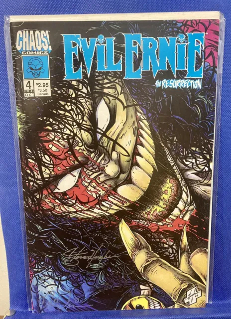 EVIL ERNIE THE RESURRECTION #4 signed by STEPHEN HUGHES & BRIAN PULIDO, Chaos!