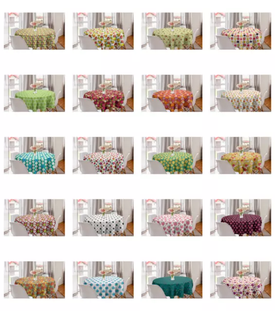 Ambesonne Fruits Round Tablecloth Table Cover for Dining Room Kitchen