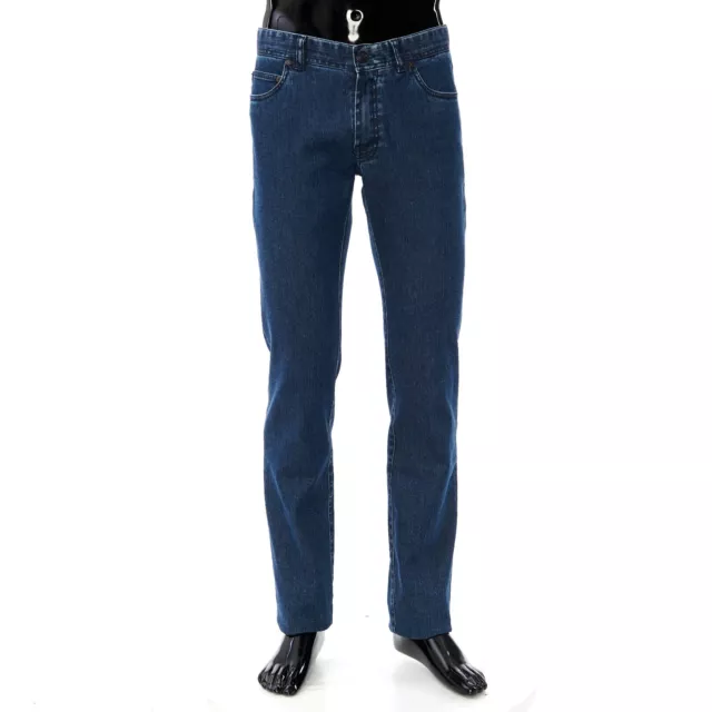 BRIONI 675$ Midnight Blue Meribel Jeans - Stretch Cotton